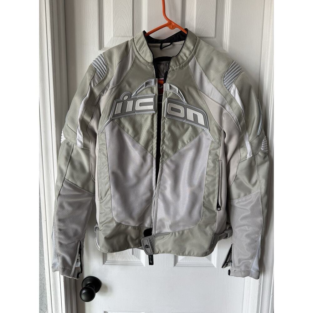 Icon Motorsports Contra Performance Series Motorcycle Jacket Gray Sm